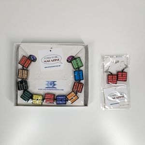 Upcycled Magazine Necklace & Earrings Set